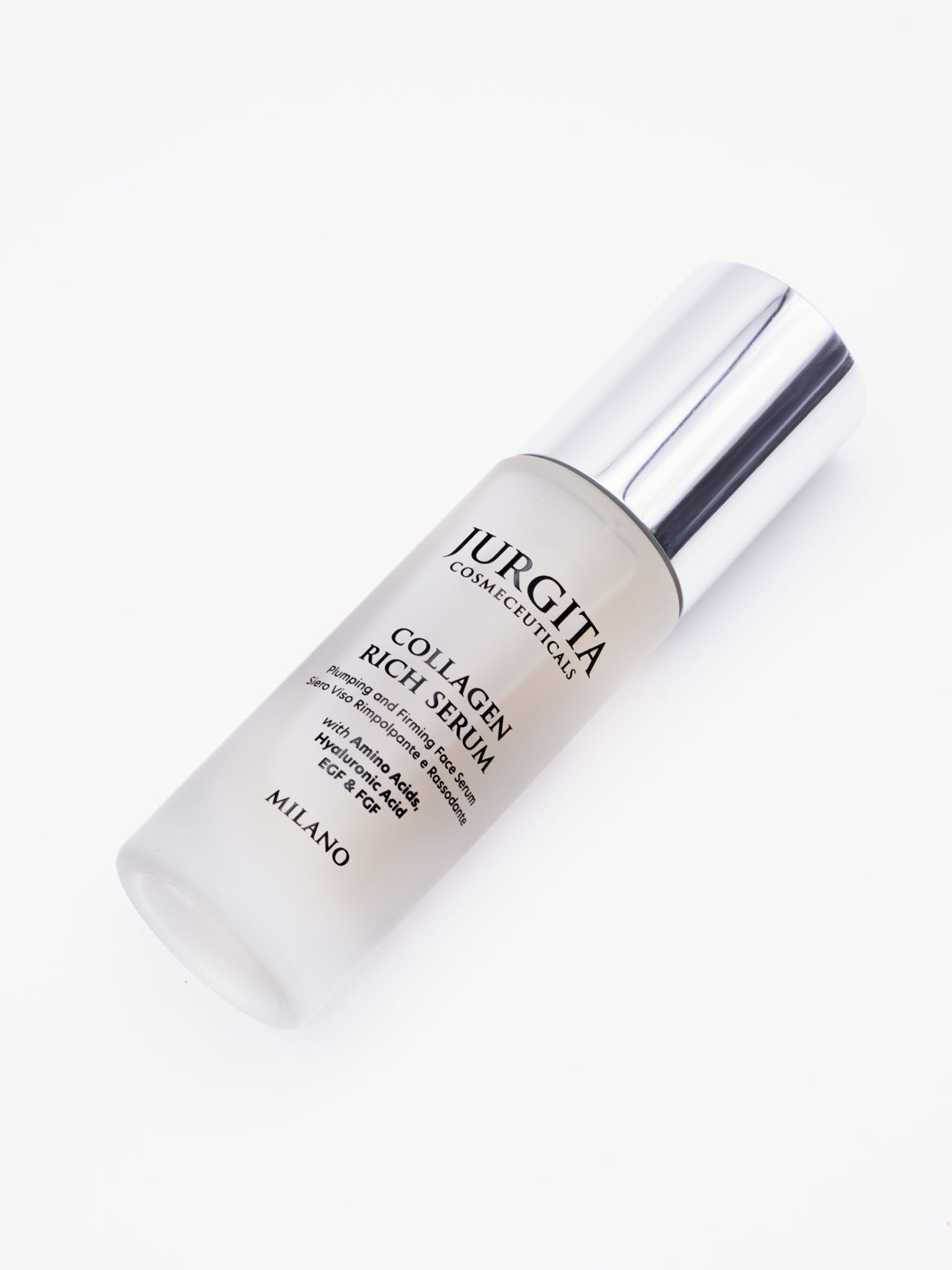 Jurgita Collagen Rich Serum bottle on a white background.