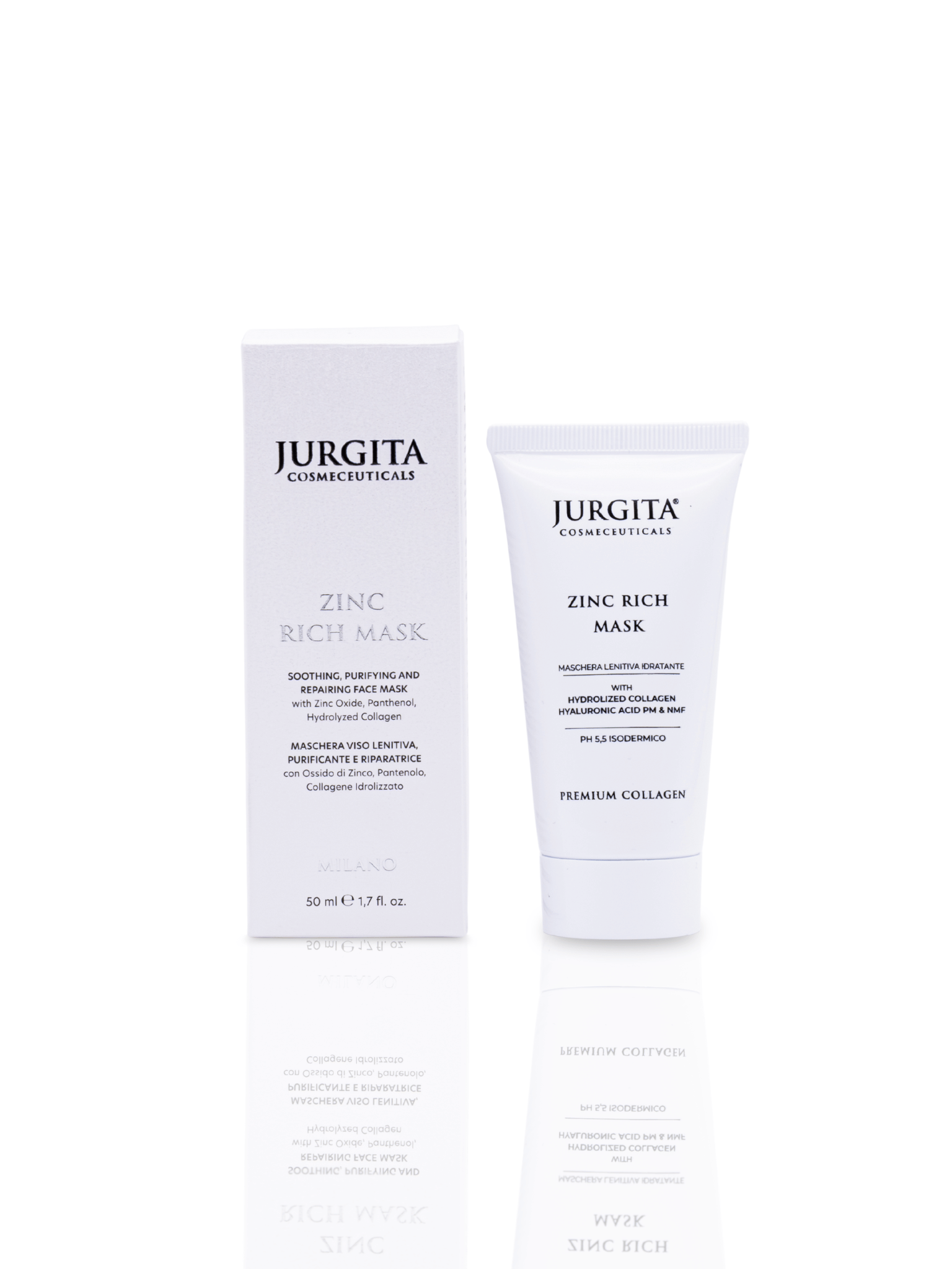 Jurgita Zinc Rich Mask sleek packaging on a white background.