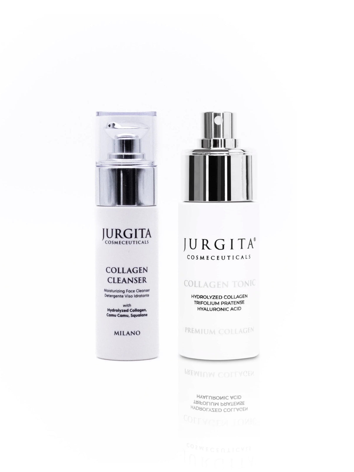 Jurgita Cosmeceuticals First Ritual Set: Premium Collagen Cleanser 50 ml and Collagen Tonic 50 ml